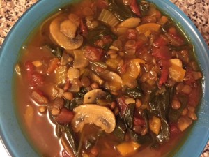 lentil mushroom soup