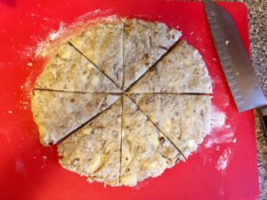buttermilk brown sugar walnut pecan scone dough